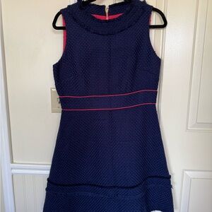 Sail to Sable Blue and Pink Wool Blend Dress